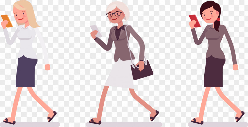 Woman,walks Walking Animation Cartoon Illustration PNG