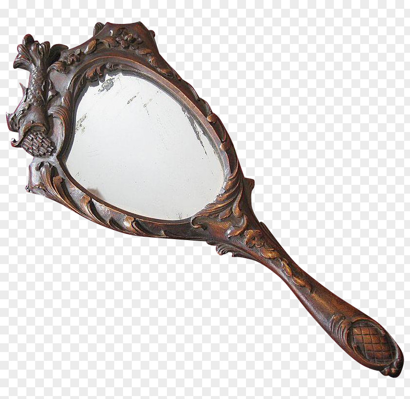 Exquisite Carving. Victorian Era Mirror Wood Carving Drawing PNG