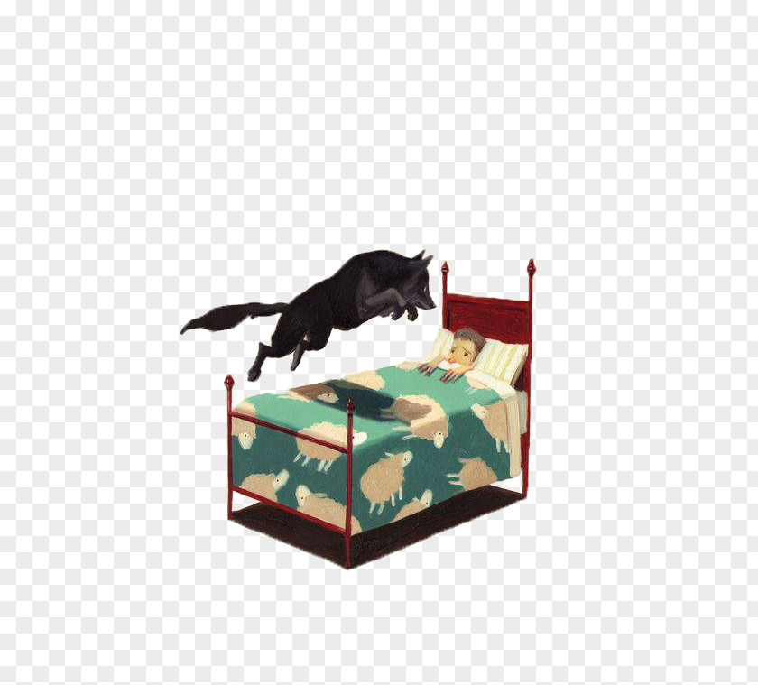 Wolf Jumped On Your Bed PNG
