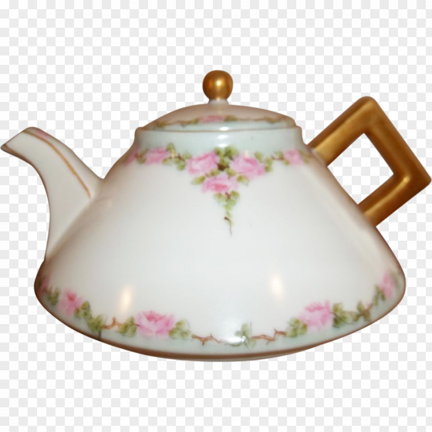 Hand Painted Teapot Kettle Porcelain Tennessee Tableware PNG