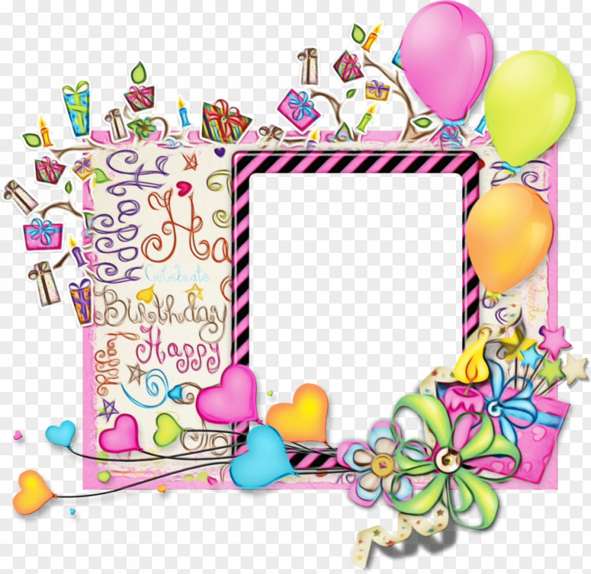 Picture Frame Digital Photo Happy Birthday PNG