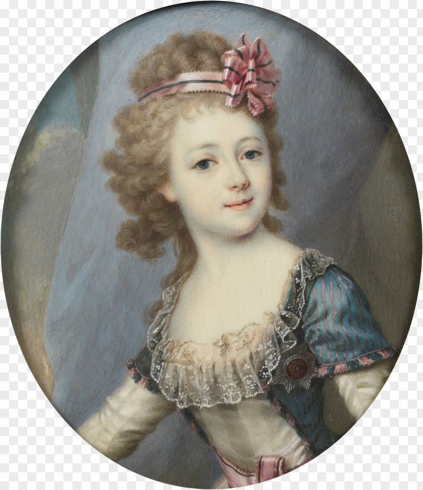 Painting Grand Duchess Alexandra Pavlovna Of Russia Portrait Miniature 18th Century PNG
