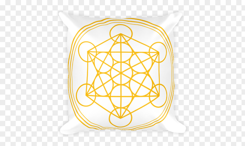 Square Geometry Metatron's Cube Overlapping Circles Grid Vector Graphics Illustration PNG