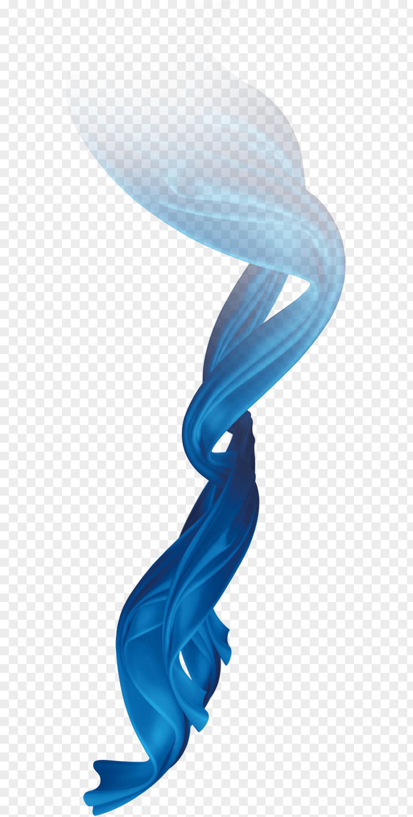 Ribbon Blue Silk PNG