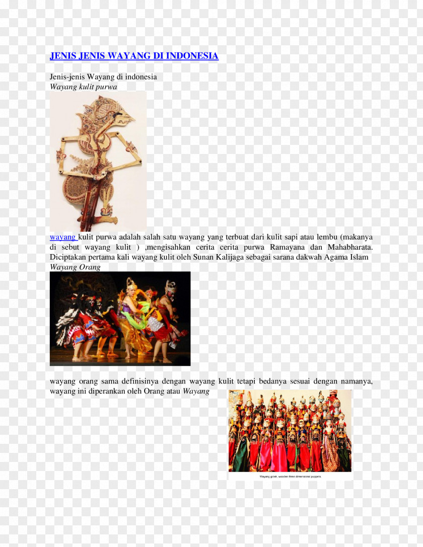 Wayang Kulit Font PNG