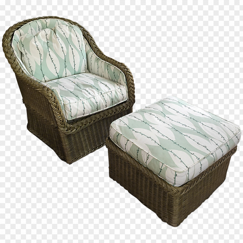 Chair Foot Rests Wicker Couch Rattan PNG