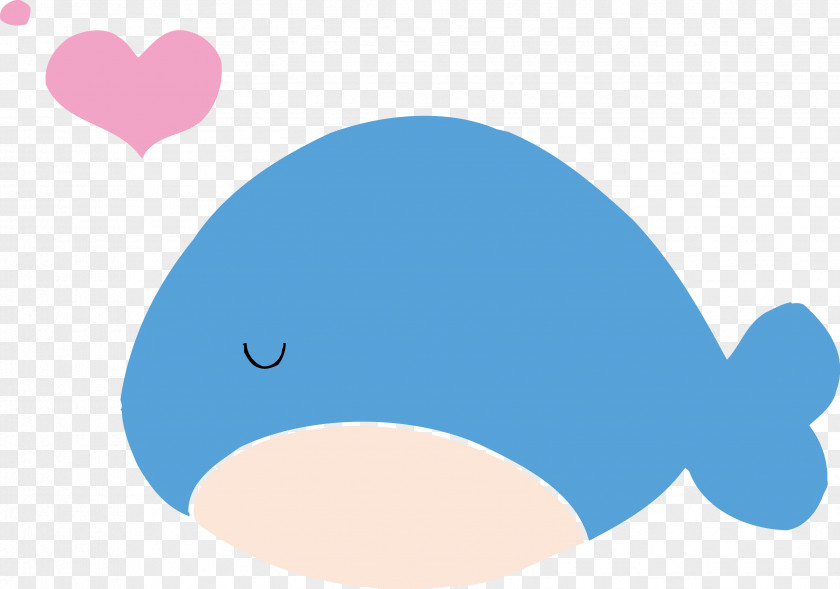 Cartoon Blue Dolphin Illustration PNG