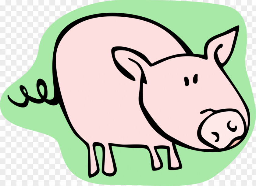 Cartoon Hog Clip Art Domestic Pig Vector Graphics Illustration Livestock PNG