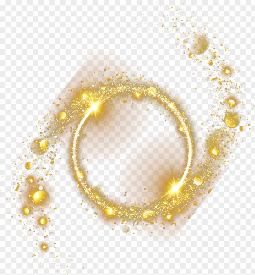 Gold Decoration Material Cool Desertification Aperture Yellow Circle Jewellery Pattern PNG