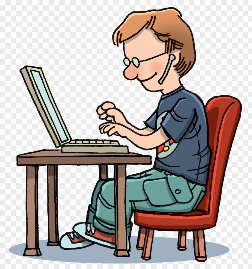 Job Chair Cartoon Clip Art Sitting Furniture Reading PNG