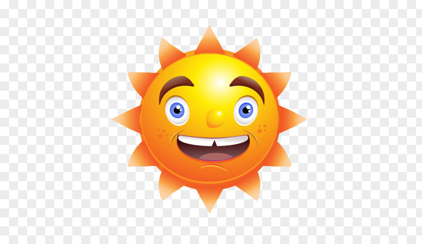 Smiley Sun Vector Warm Cartoon Euclidean Clip Art PNG
