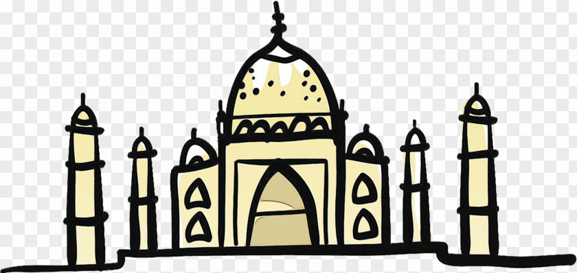 Arch Architecture Taj Mahal Drawing PNG