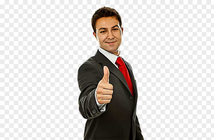 Tie Thumb Suit Gesture Formal Wear White-collar Worker Businessperson PNG