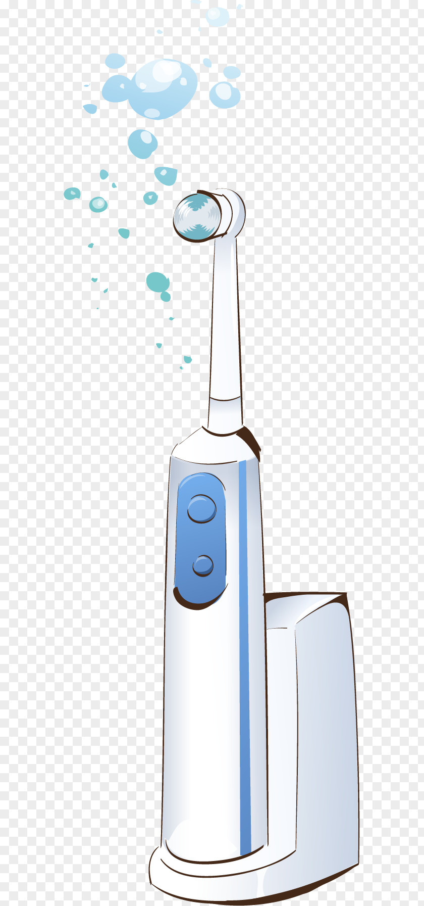 Vector Painted Electric Toothbrush PNG