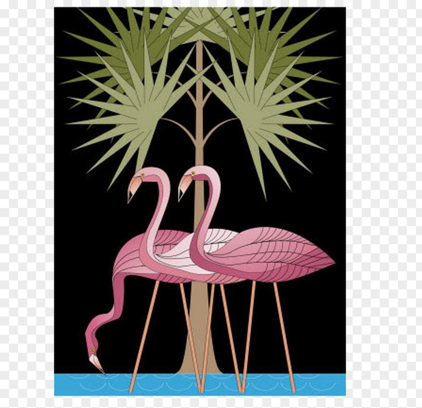 Flamingos Flamingo AllPosters.com Printing Canvas Print PNG