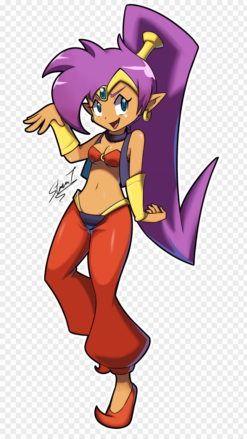 Genie Shantae: Half-Genie Hero Art PNG