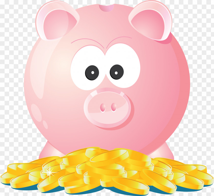 Piggy Bank Domestic Pig Download Euclidean Vector PNG