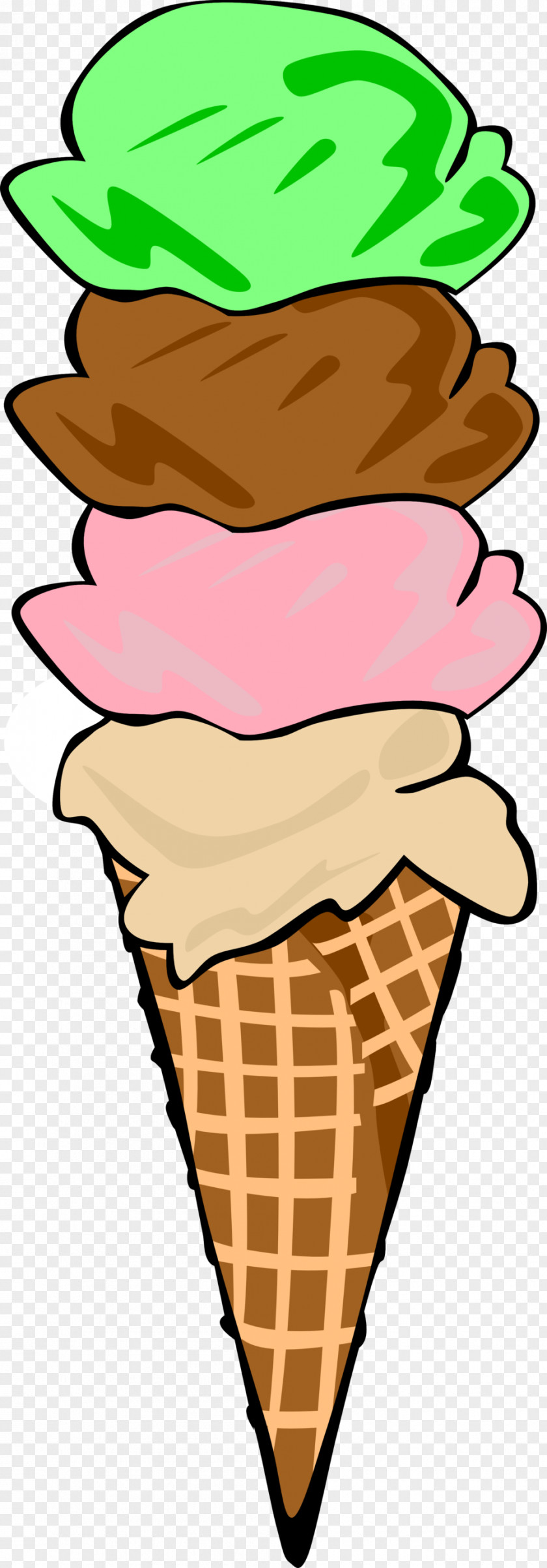 Waffles And Ice Cream Cones Donuts Clip Art PNG