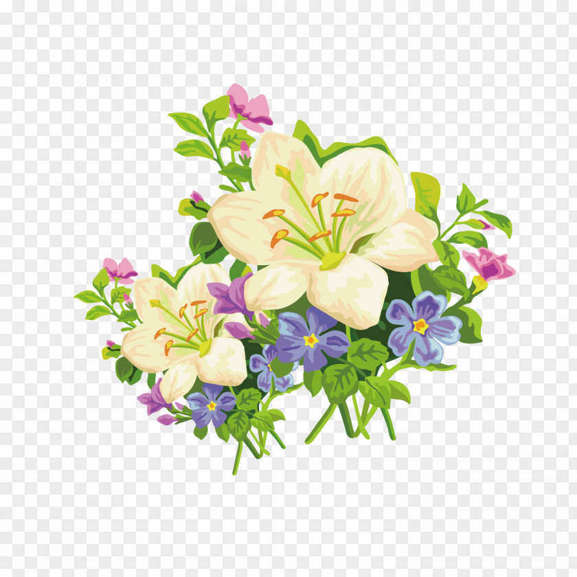 Beautiful Trumpet Flower Easter Lily Amaryllis Belladonna Clip Art PNG