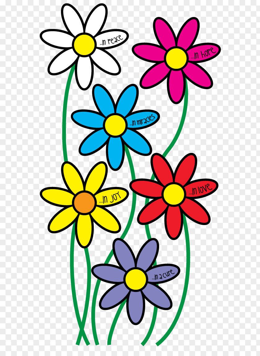 Daisies Butterflies Believe Floral Design Bushdid Smiles Flower Painting Drawing PNG