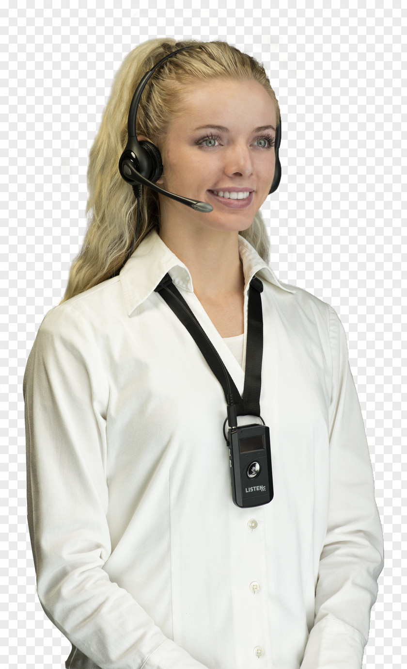 Wearing A Headset Microphone Communications System Headphones PNG