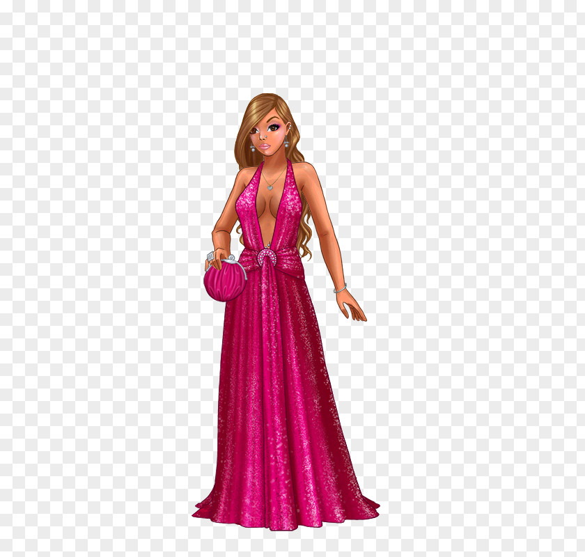 Hu Fashion Woman Barbie Gown Dress PNG