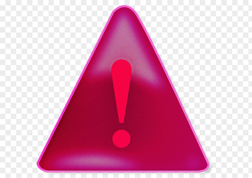 Magenta Cone Triangle Red Pink PNG