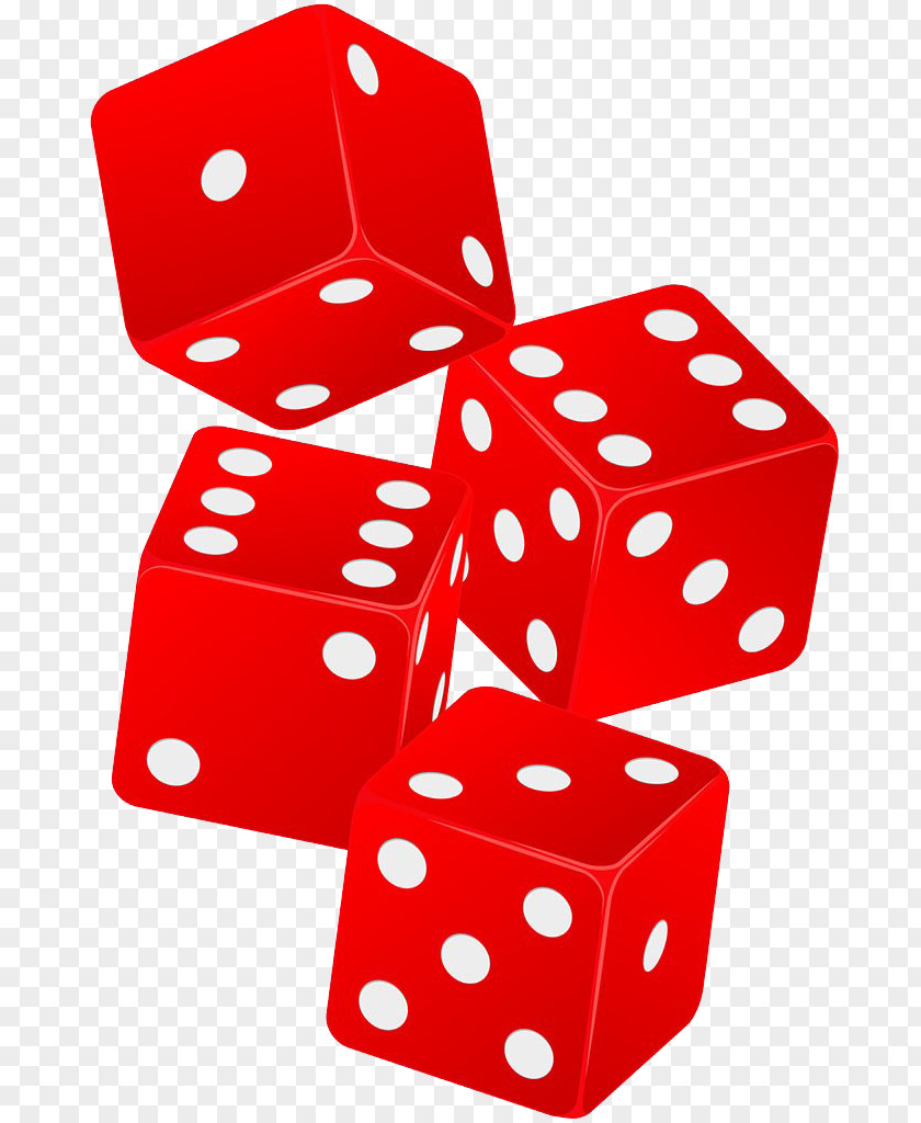 Red Dice Euclidean Vector Illustration PNG