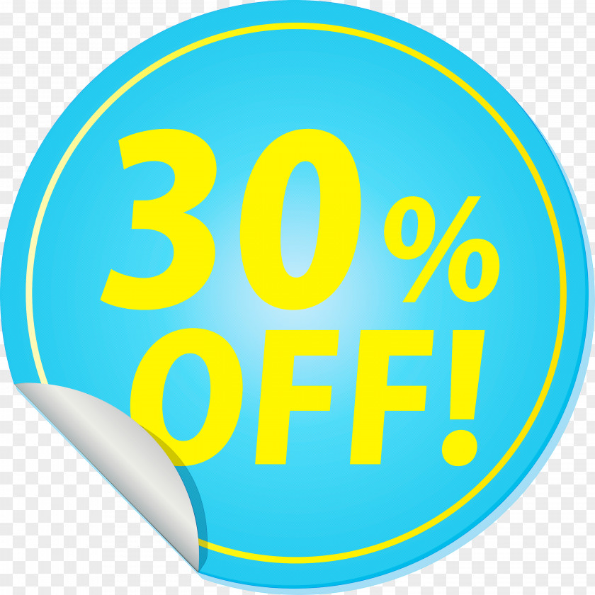 Discount Tag With 30% Off Label PNG