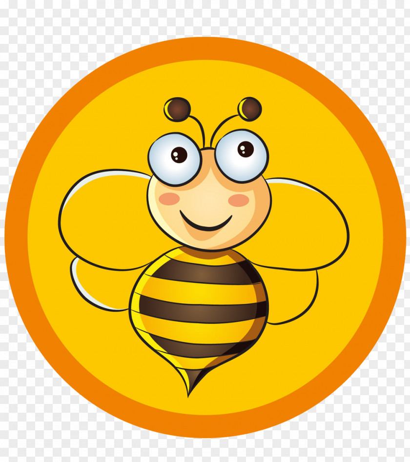 Flying Bee Logo Apidae Honey Cartoon PNG