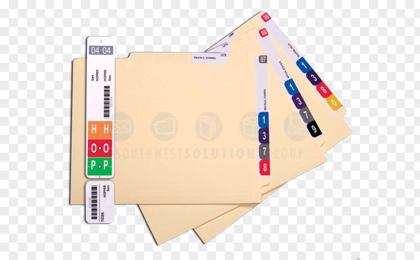 Hoosier Cabinet Paper File Folders Directory Label Template PNG