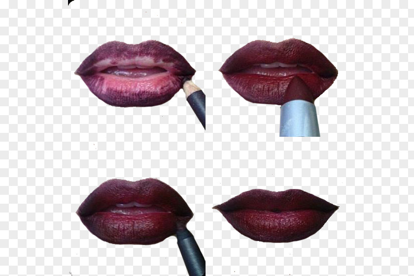 Lipstick Lips MAC Cosmetics Burgundy PNG