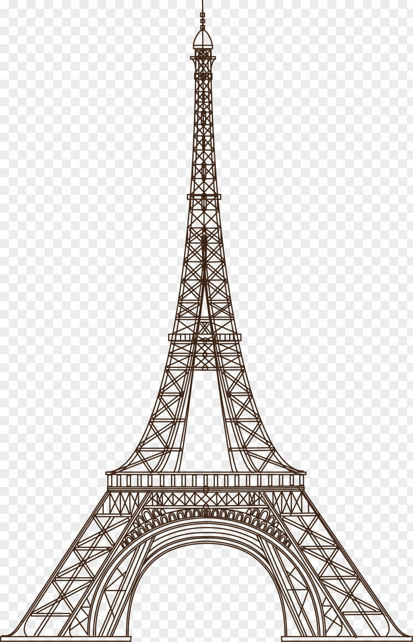 Hand Painted Black Iron Tower Eiffel Royalty-free Clip Art PNG