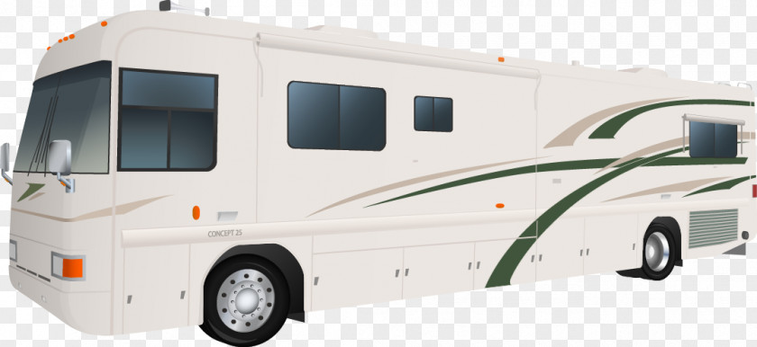 Vector Bus Car Mobile Home Recreational Vehicle Clip Art PNG