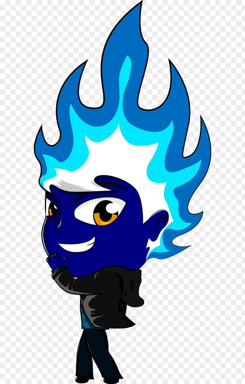 Blue Flame Cartoon Character Clip Art PNG