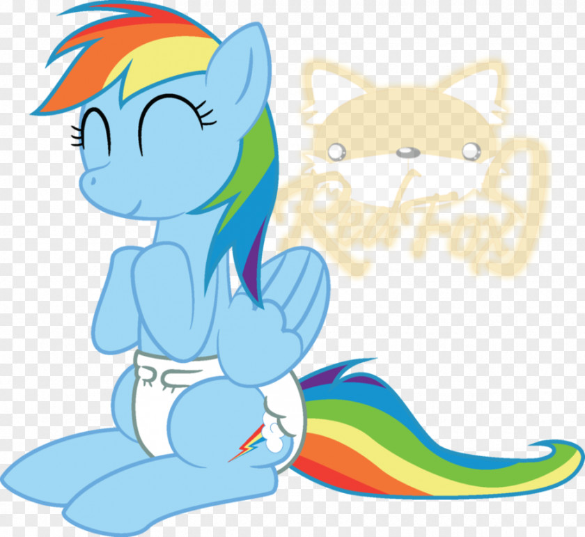 Cat Pony Diaper Rainbow Dash Applejack PNG