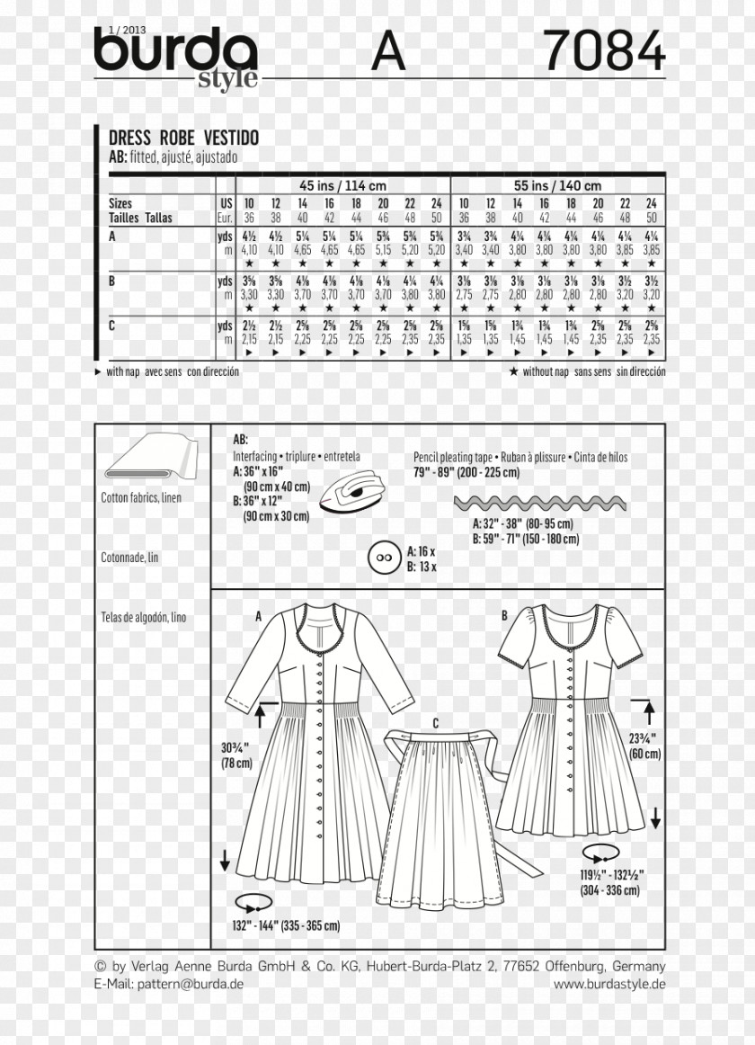 Dress Burda Style Sewing Evening Gown Pattern PNG