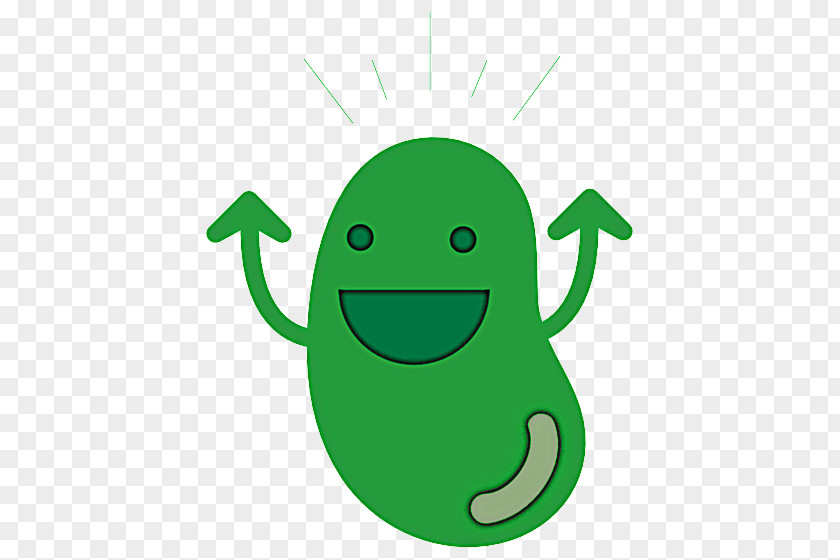 Green Facial Expression Smile Cartoon Logo PNG