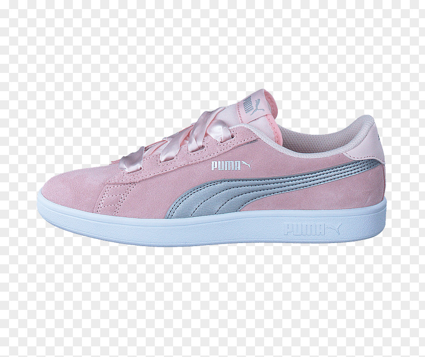 Red Puma Shoes For Women With Straps And Whote Sports Smash V2 Ribbon Skate Shoe PNG