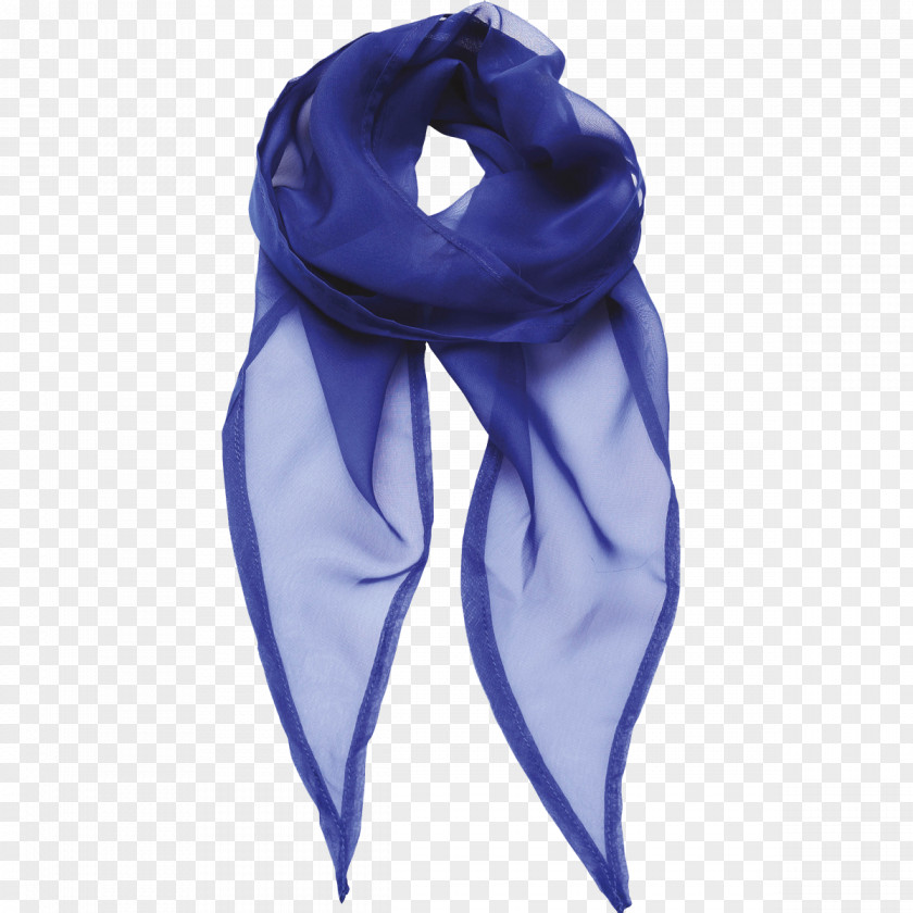 Scarf Chiffon Foulard Blue Clothing PNG