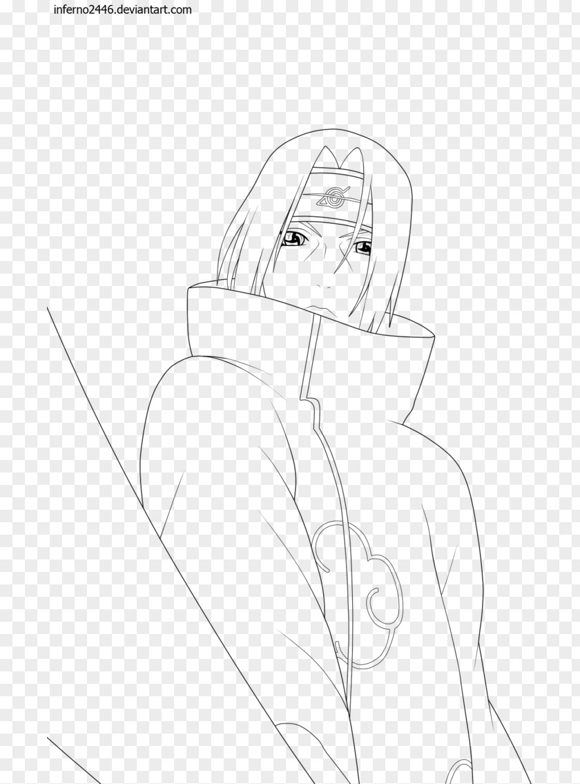 Itachi Uchiha Drawing Line Art Ear Sketch PNG