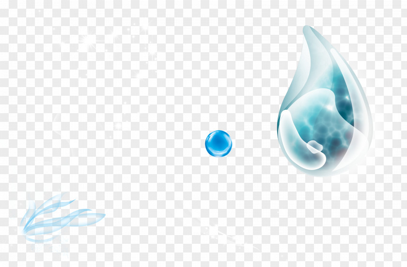 Drops Turquoise Pattern PNG