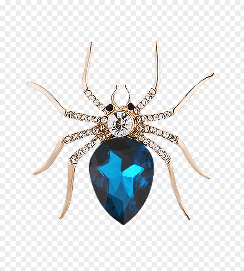 Pin Brooch Rhinestone Jewellery Blue PNG