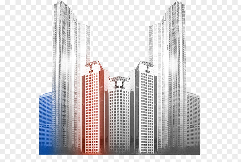 Silver Building Material To Pull Free Skyscraper PNG