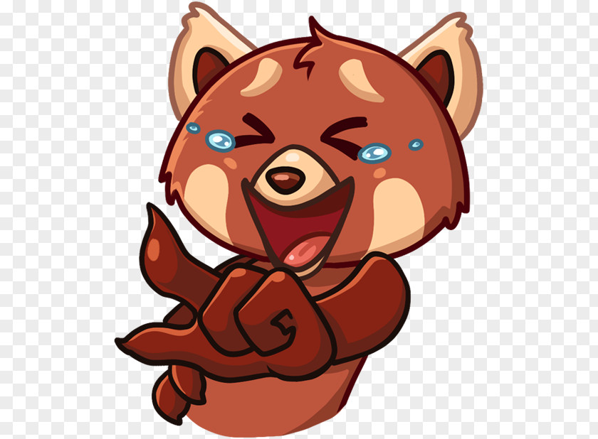 Sticker Telegram Bear Red Panda Giant PNG