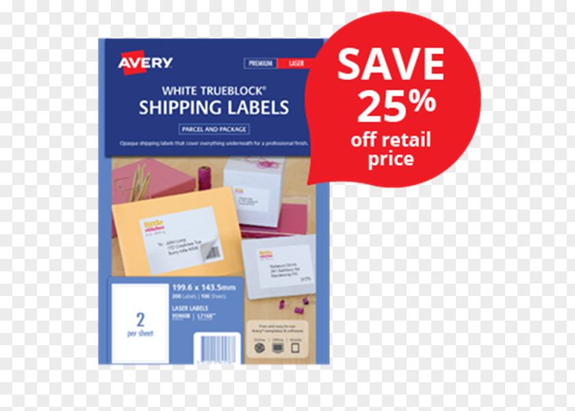 Adhesive Label Avery Dennison Printing Mail PNG