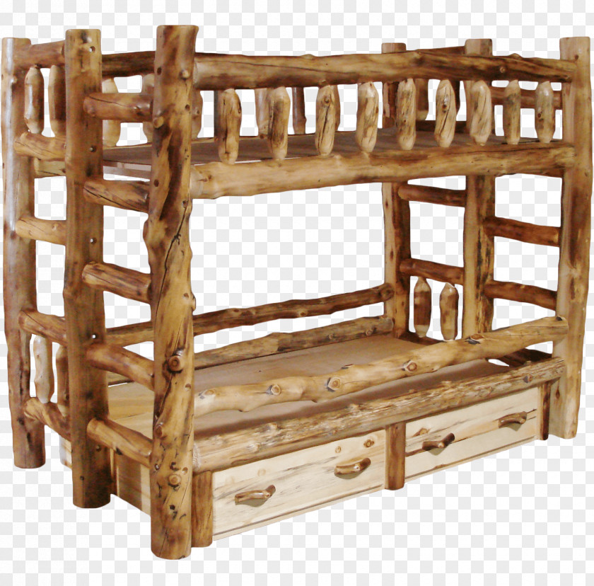 Table Bunk Bed Furniture Wood Trunk PNG