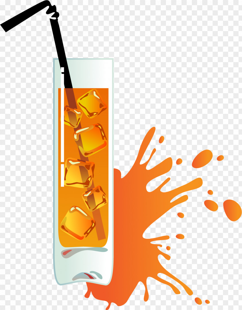 Vector Hand-painted Juice Ice Cream Cocktail Soft Drink Iced Tea PNG