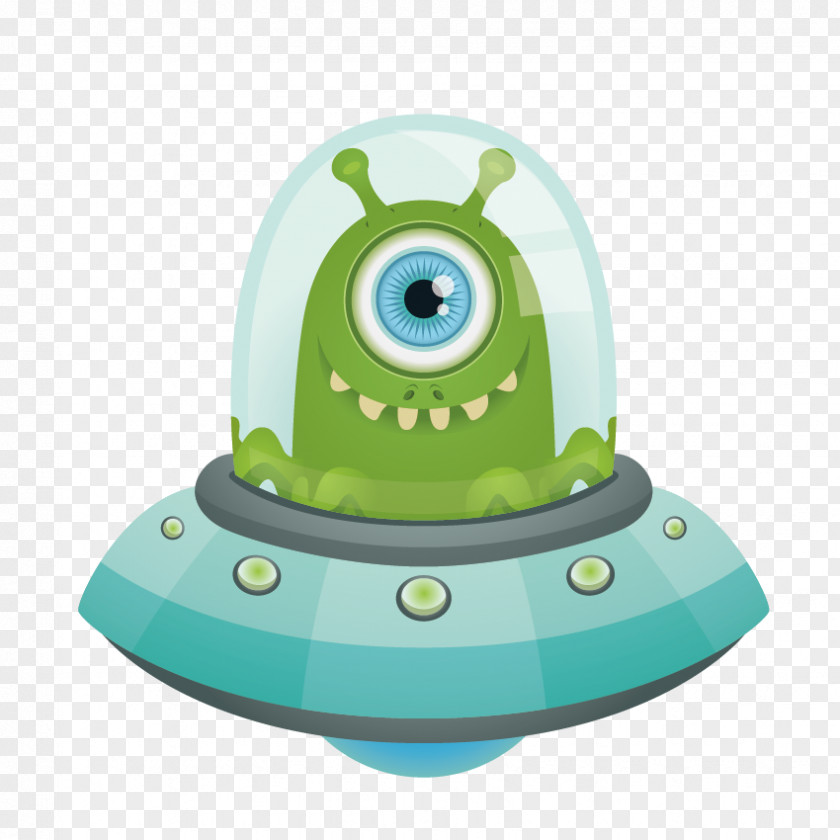 Cartoon Monster Unidentified Flying Object Saucer Extraterrestrial Life Clip Art PNG