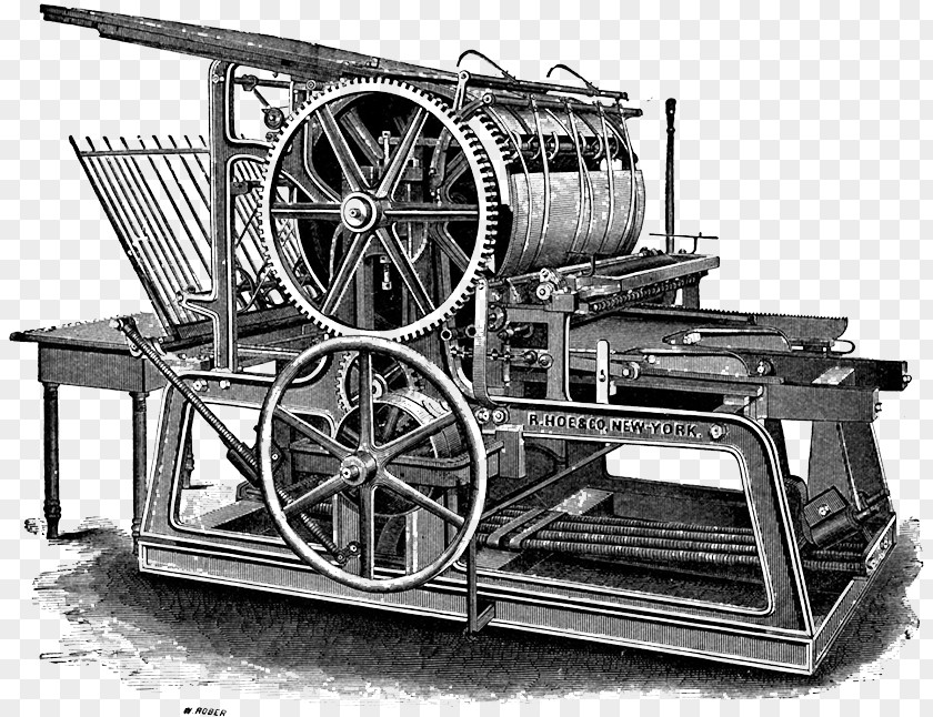 Rotary Printing Press Invention Letterpress PNG